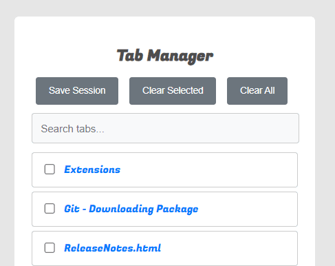 Tab Manager Extension